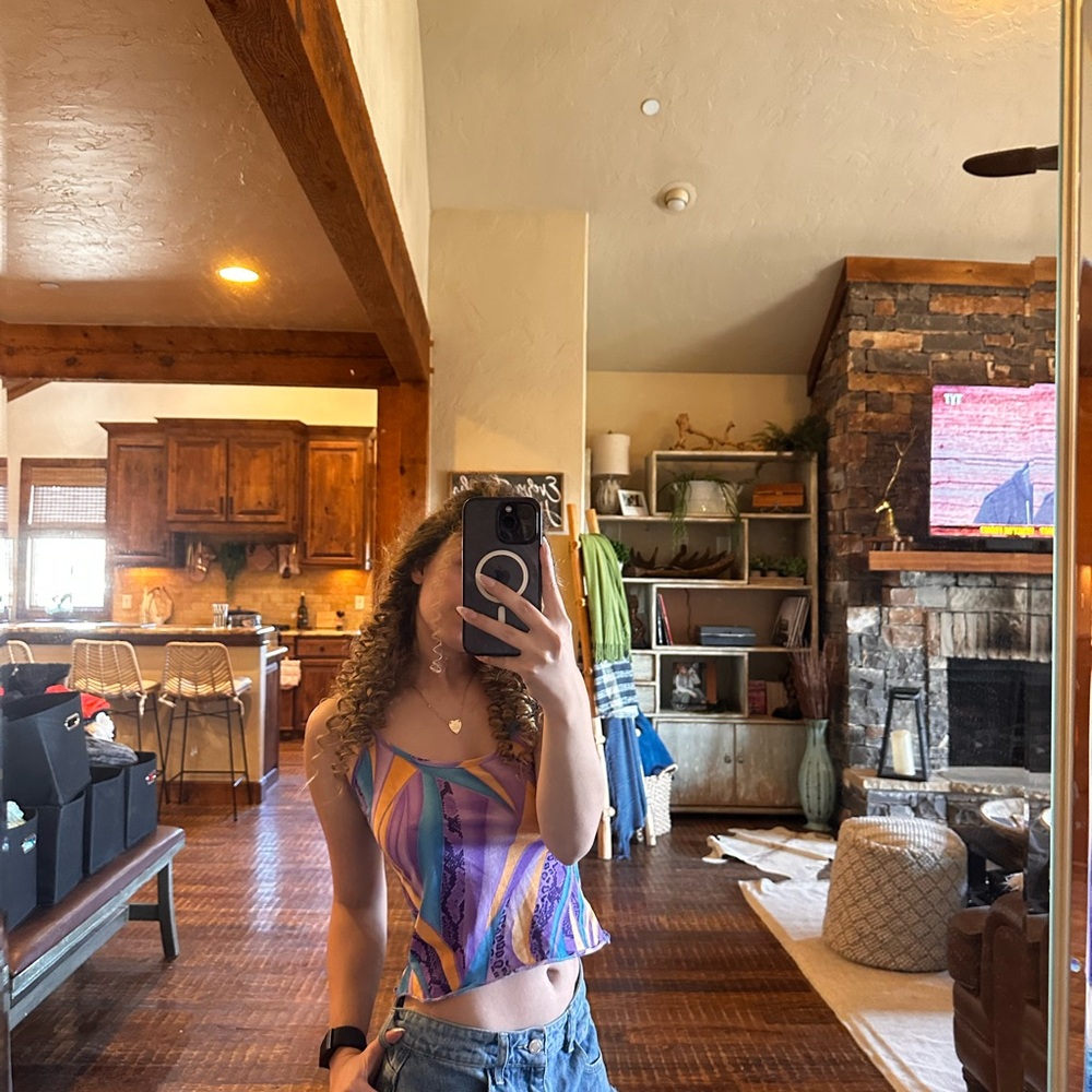 Colorful Striped Crop Top